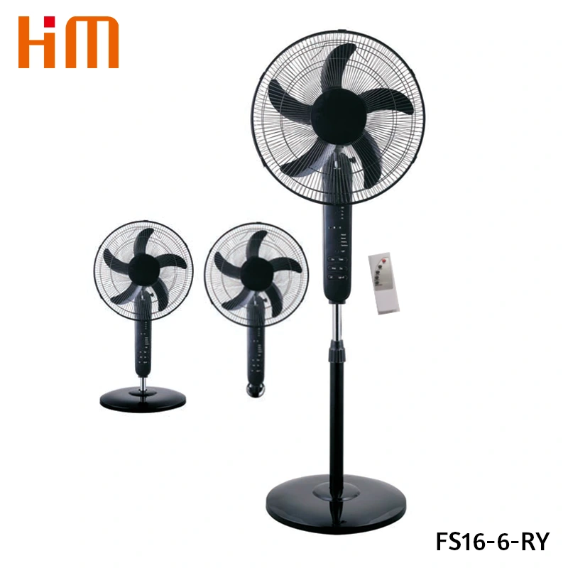 Ventilador de pedestal de 16 polegadas com controle RC de base redonda